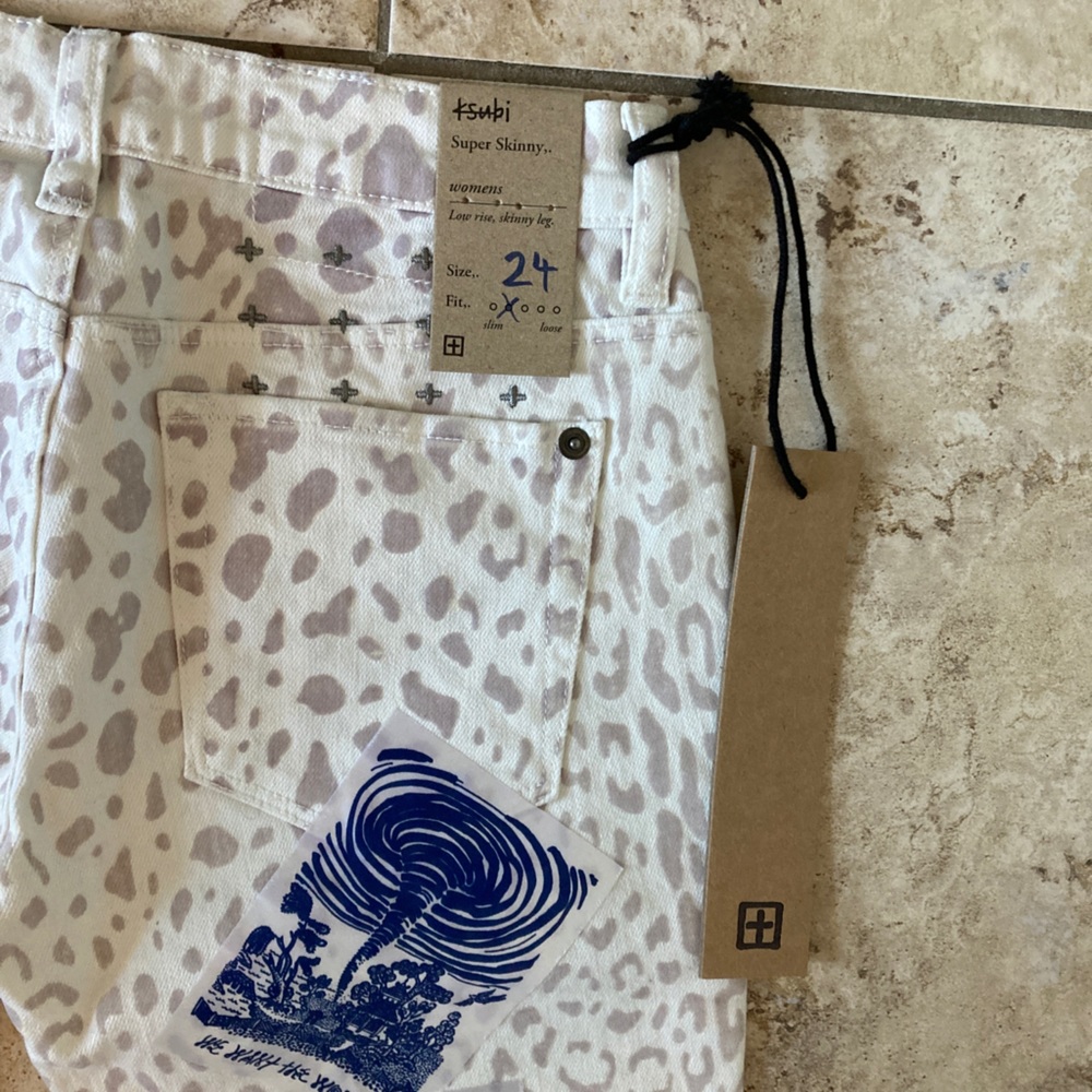 Ksubi cheetah print jeans size 24 fit slim  low rise skinny jean - Picture 6 of 9